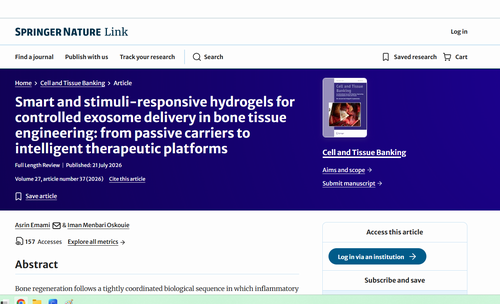 Smart and stimuli-responsive hydrogels for controlled exosome delivery in bone tissue engineering: from passive carriers to intelligent therapeutic platforms